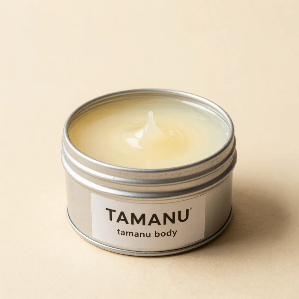 A tin of tamanu body balm